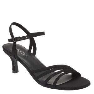 Vaneli Heeled Sandal 9.5 Strappy Kitten Heel Formal Cocktail Minimalist Black